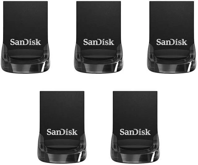 Main image of 64GB 5-Pack Ultra Fit USB 3.1 Flash Drive (5x64GB) - SDCZ430-064G-B5CT, Black