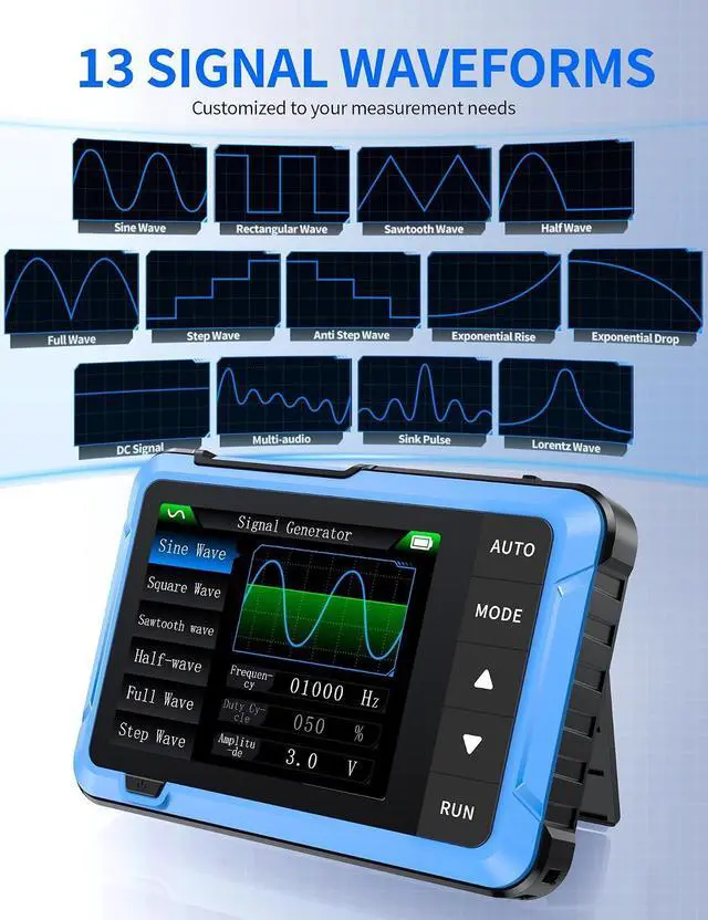 Alt view image 6 of 7 - FNIRSI DSO-510 2-in-1 10MHz Handheld Oscilloscope DDS Signal Generator | 48MS/s Sampling Rate Automotive Oscilloscope with 2.8'' TFT, One-Click Auto, Auto/Normal/Single Trigger for DIY Electronics