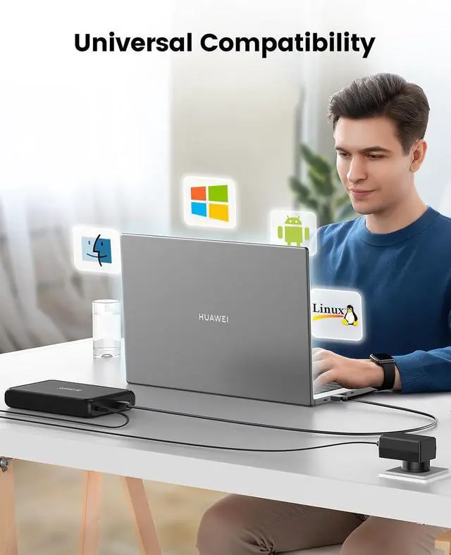 Alt view image 6 of 6 - External Hard Drive Enclosure for 3.5 2.5 Inch SATA SSD HDD, up to 20TB Capacity, USB 3.2 Gen 1 High Transmission Speed, UASP and Trim Enabled, Compatible with WD Seagate Toshiba Samsung