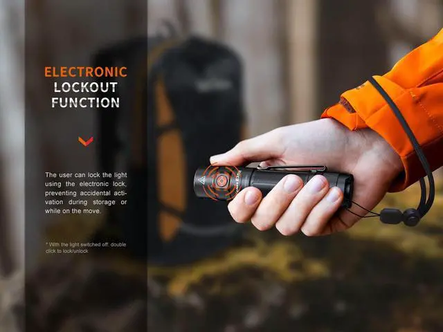 Alt view image 7 of 7 - E35R EDC Flashlight, 3100 Lumens USB-C Rechargeable High Lumen Performance Flashlight with LumenTac Organizer (Black)