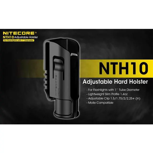 Alt view image 3 of 7 - NTH10 Adjustable Hard Holster for Flashlights with 1 inch Tube Diameter