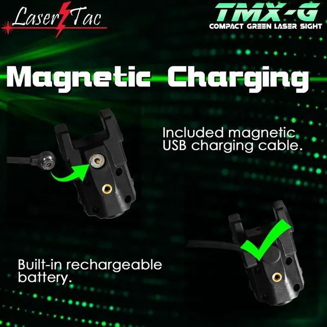 Alt view image 4 of 6 - Rechargeable Laser Sight for Subcompact Pistols & Handguns with Rails, Compatible with Springfield XD XD-S XDM S&W M&P Beretta PX-4 Taurus Millennium Walther PPQ PPS PPX SR9C