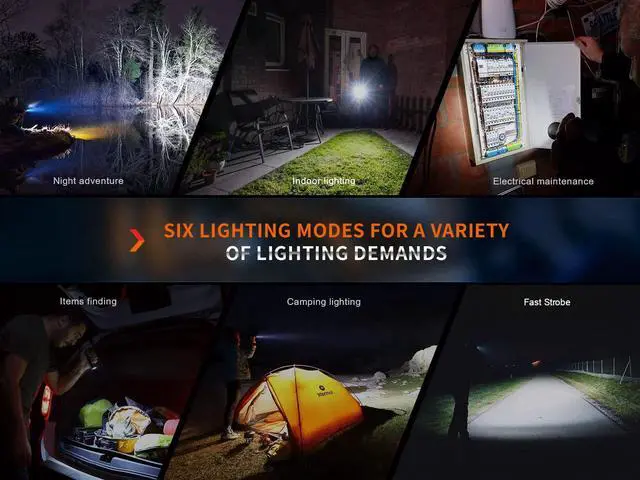 Alt view image 7 of 7 - Dual Battery Bundle E35R EDC Flashlight, 3100 Lumens USB-C Rechargeable High Lumen Performance Flashlight with Extra ARB-L21-5000 and LumenTac Battery Case