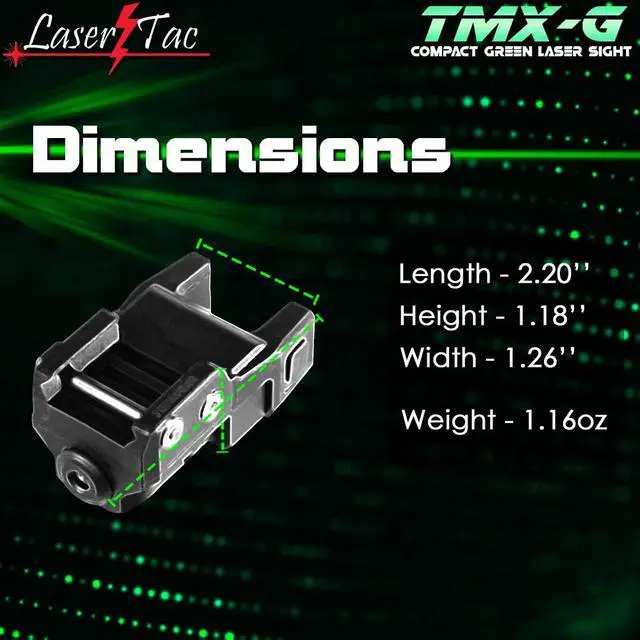 Alt view image 3 of 6 - Rechargeable Laser Sight for Subcompact Pistols & Handguns with Rails, Compatible with Springfield XD XD-S XDM S&W M&P Beretta PX-4 Taurus Millennium Walther PPQ PPS PPX SR9C