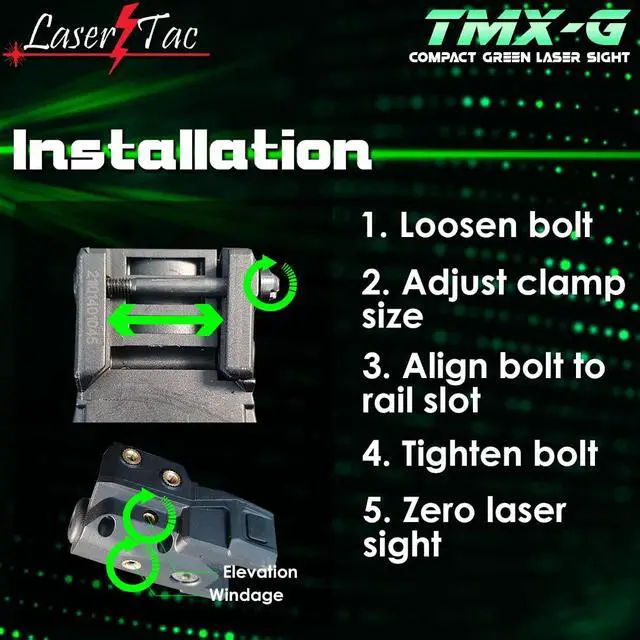 Alt view image 6 of 6 - Rechargeable Laser Sight for Subcompact Pistols & Handguns with Rails, Compatible with Springfield XD XD-S XDM S&W M&P Beretta PX-4 Taurus Millennium Walther PPQ PPS PPX SR9C