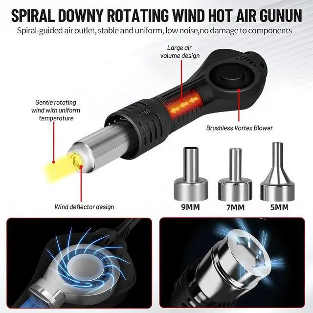 Alt view image 4 of 7 - 878Pro 700W Soldering Station 2 in 1 Hot Air Gun Solder Station Sleep Mode Electronics Soldering Iron Tools SMD BGA Rework