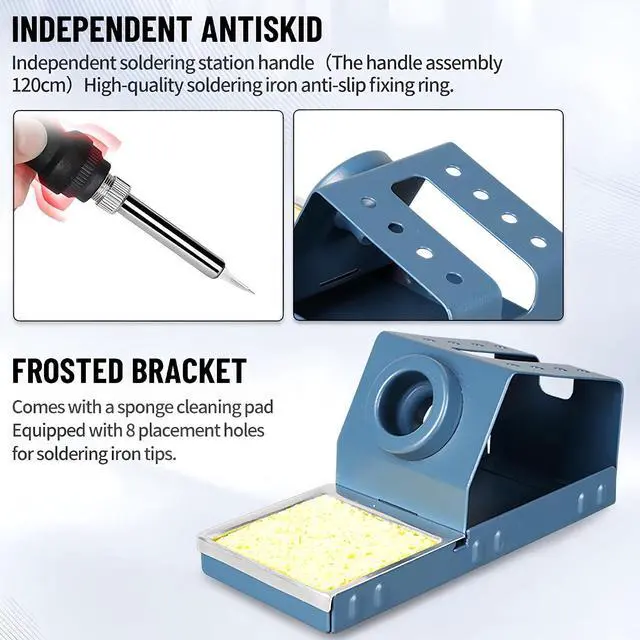 Alt view image 7 of 7 - 878Pro 700W Soldering Station 2 in 1 Hot Air Gun Solder Station Sleep Mode Electronics Soldering Iron Tools SMD BGA Rework