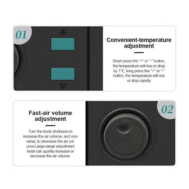 Alt view image 7 of 7 - 858D+ lead-free Hot Air Desoldering Station LCD Digital Display Rework Station Hot Air Gun For Chip PCB SMD Repair Tools