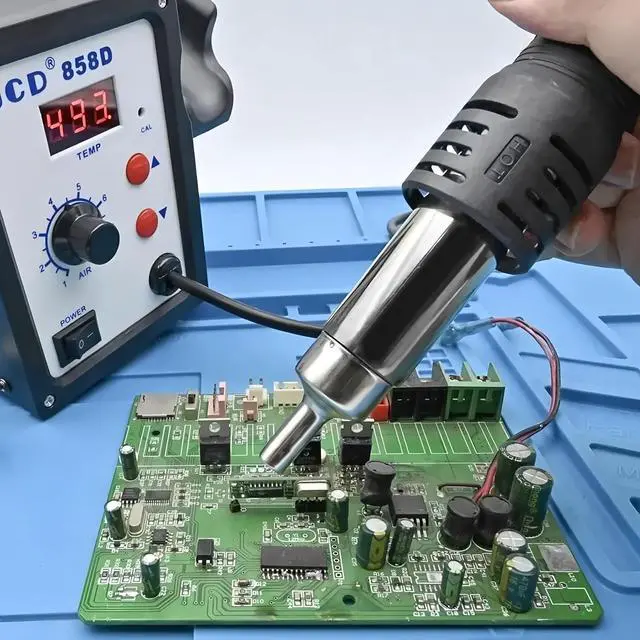 Alt view image 3 of 7 - 858D Hot Air Desoldering Station LCD Digital Display Rework Station Hot Air Gun For Chip PCB SMD Repair Tools
