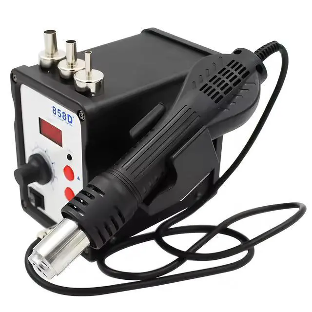 Alt view image 5 of 7 - 858D Hot Air Desoldering Station LCD Digital Display Rework Station Hot Air Gun For Chip PCB SMD Repair Tools