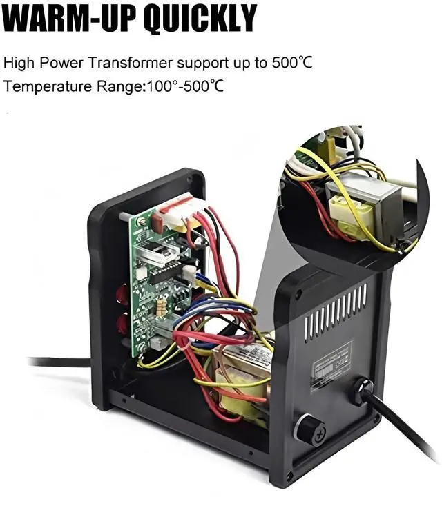 Alt view image 4 of 7 - 858D Hot Air Desoldering Station LCD Digital Display Rework Station Hot Air Gun For Chip PCB SMD Repair Tools