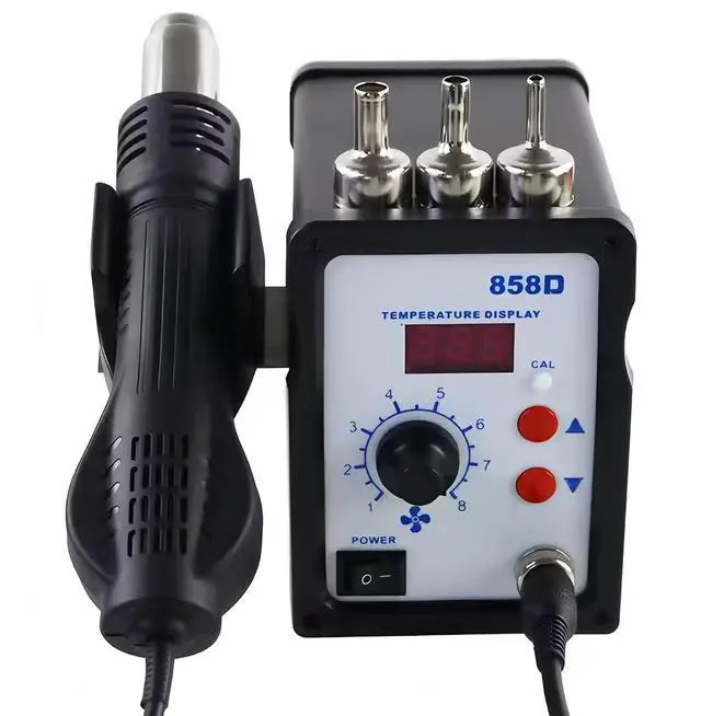 Main image of 858D Hot Air Desoldering Station LCD Digital Display Rework Station Hot Air Gun For Chip PCB SMD Repair Tools