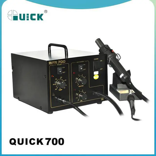 Alt view image 5 of 6 - 700 2 in 1 Desoldering Heat Gun Smd Rework Station Hot Air Gun Soldering Station For Welding Repair