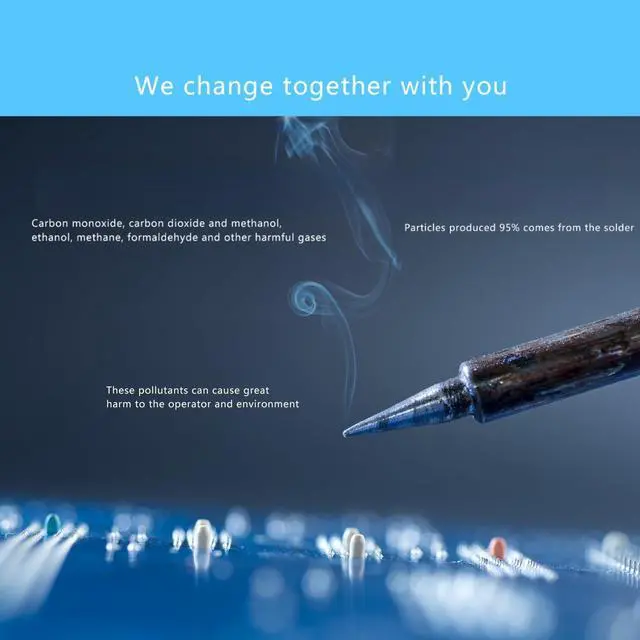 Alt view image 5 of 7 - 6601 Purifying Air Fume Smoke Cleaner Knob Adjustment Fume Extractor Soldering 120W Smoke Absorber Air Purifier Machine