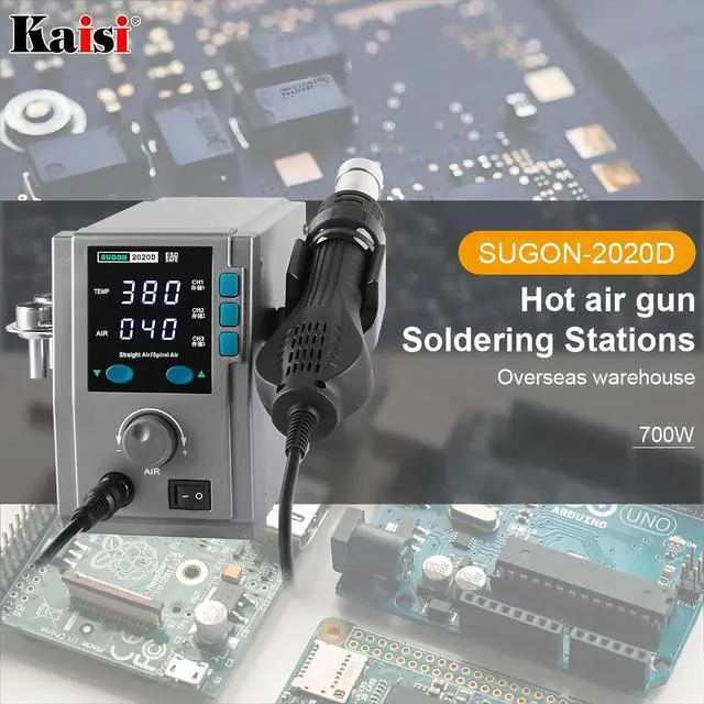 Alt view image 2 of 7 - 2020D 700W Hot Air Gun Soldering Station Rework Station Phone PCB Chip Repair BGA SMD Soldering (SUGON 2020D 110V Power Supply)