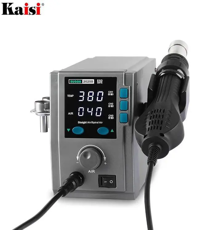 Alt view image 7 of 7 - 2020D 700W Hot Air Gun Soldering Station Rework Station Phone PCB Chip Repair BGA SMD Soldering (SUGON 2020D 110V Power Supply)