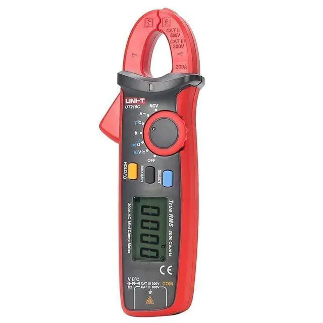 Alt view image 2 of 5 - UT210C Clamp Meter Digital Pliers Ammeter Voltmeter Professional Electrician Tester Multimeter