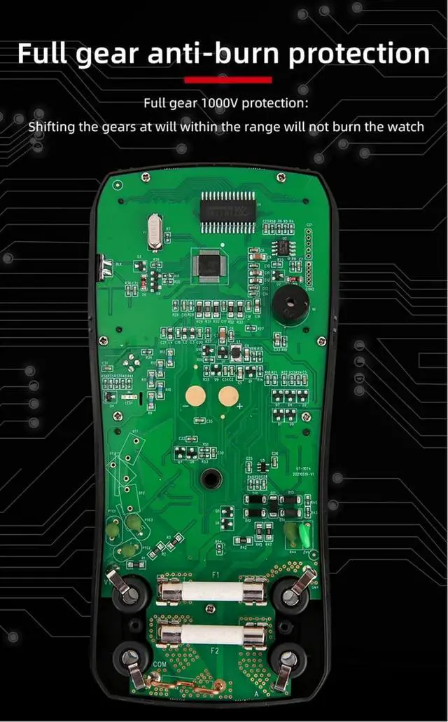 Alt view image 7 of 7 - UT107+ Digital Multimeter, Pocket-Sized Mini Voltage Tester, AC/DC Voltage & Current, Resistance, Continuity, Diode Test, CAT III 600V Safety, with Test Leads & Case for Home DIY, Car Repair