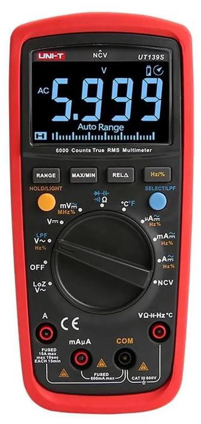 Main image of Multimeter UT139A/B/C/S True RMS Digital Multimeter MAX/MIN/REL Modes Auto/Manual Ranges Selectable