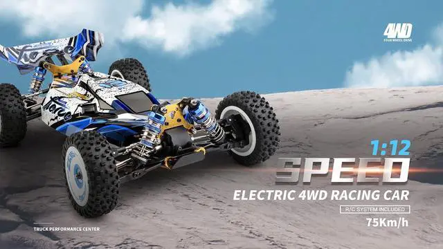 Alt view image 4 of 7 - 144010 124016/124017 V2 Brushless Truck 75KMH 1/12 AWD 4X4 High Speed RC Car Off-Road Buggy 124017V2-2L2200