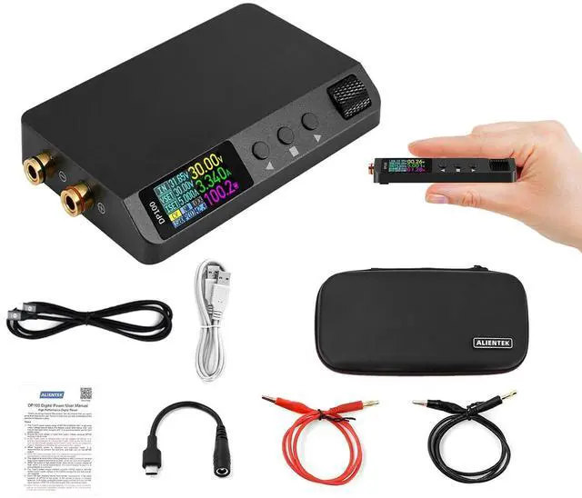Main image of DP100 Pocket Digital DC Power Supply, 0.01V/1mA High Precision 30V 5A Programmable Bench Supply, PD/QC Fast Charge, PC Software, Overload Protection(DP100-C2C)