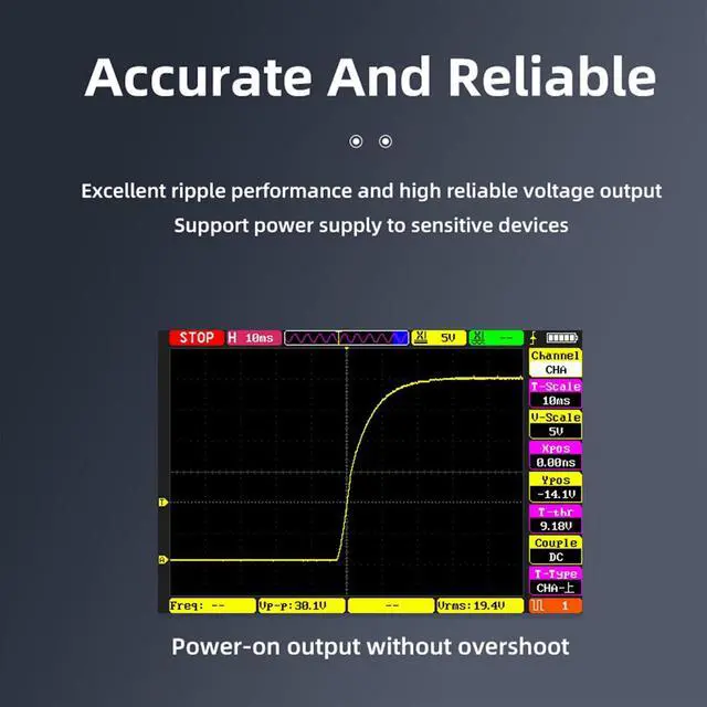 Alt view image 6 of 7 - DP100 Pocket Digital DC Power Supply, 0.01V/1mA High Precision 30V 5A Programmable Bench Supply, PD/QC Fast Charge, PC Software, Overload Protection(DP100-1-C2C-PD65W)