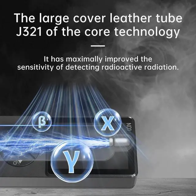 Alt view image 2 of 6 - Geiger Counter Nuclear Radiation Detector, ND1 Portable Handheld Beta,Gamma X-ray, LCD Display,Rechargeable Radiation Monitor Meter,Temperature and Humidity Monitor Meterfor Home