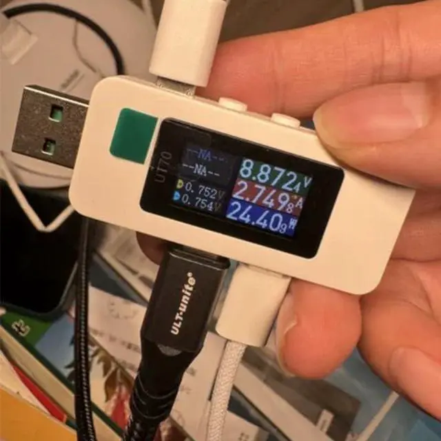 Alt view image 6 of 6 - UT70 USB Tester 0-28V 7A USB Digital Voltage Current Power Tester Multimeter, Fast Charge Detection Trigger Capacity Ripple Measurement, PD2.0/PD3.0,QC2.0/QC3.0 ALIENTEK (UT70 USB Tester)