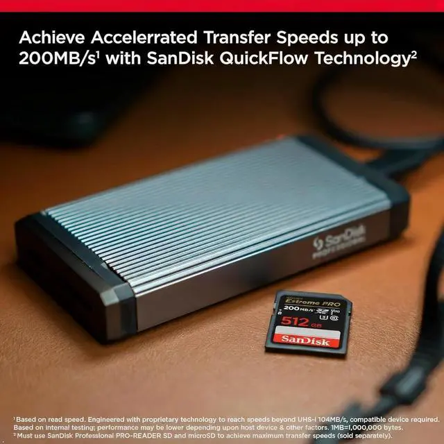Alt view image 2 of 6 - 512GB Extreme PRO SDXC UHS-I Memory Card - C10, U3, V30, 4K UHD, SD Card - SDSDXXD-512G-GN4IN