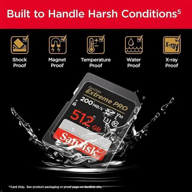 Alt view image 5 of 6 - 512GB Extreme PRO SDXC UHS-I Memory Card - C10, U3, V30, 4K UHD, SD Card - SDSDXXD-512G-GN4IN
