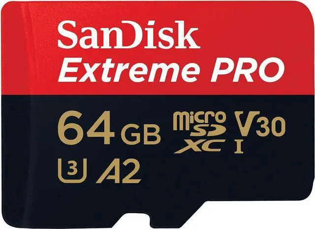 Main image of 64GB Extreme PRO microSDXC Card + SD Adapter + RescuePro Deluxe, up to 200 MB/s, with A2 App Performance, for Smartphones, Action Cameras or Drones UHS-I Class 10 U3 V30