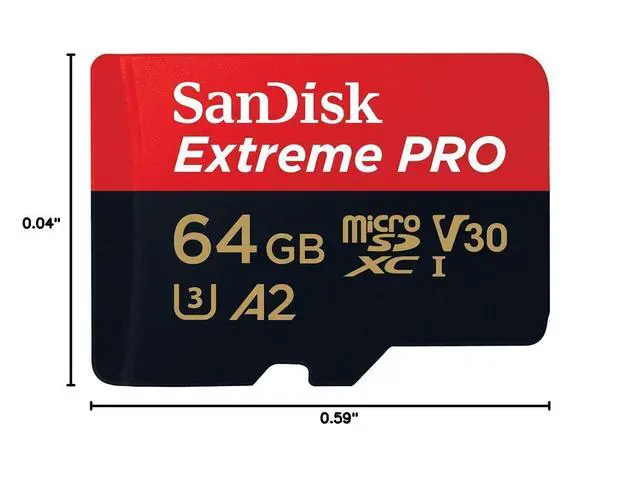 Alt view image 7 of 7 - 64GB Extreme PRO microSDXC Card + SD Adapter + RescuePro Deluxe, up to 200 MB/s, with A2 App Performance, for Smartphones, Action Cameras or Drones UHS-I Class 10 U3 V30
