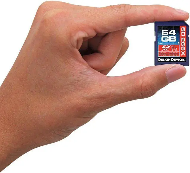 Alt view image 3 of 3 - Delkin 64GB SDXC 266X UHS-I (U1) Memory Card(DDSD26664GB-A)