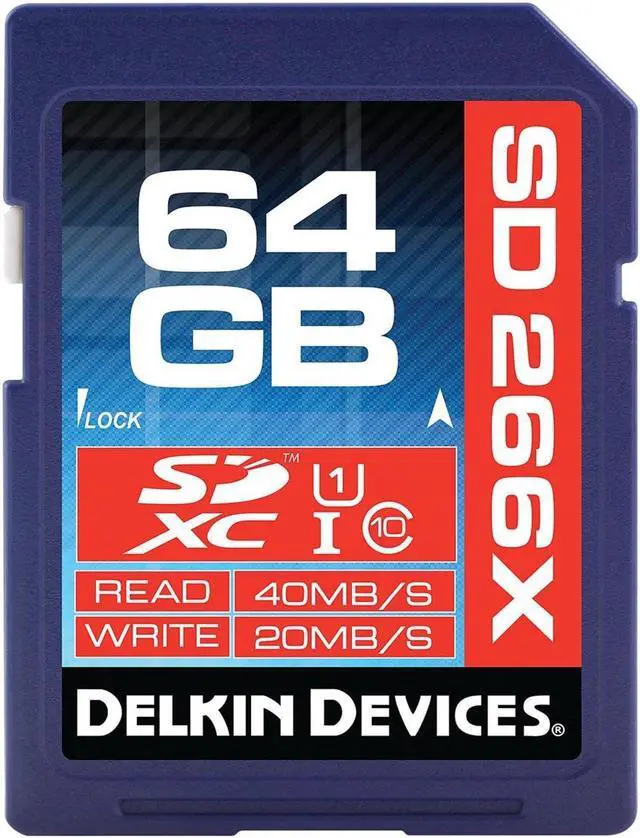 Main image of Delkin 64GB SDXC 266X UHS-I (U1) Memory Card(DDSD26664GB-A)