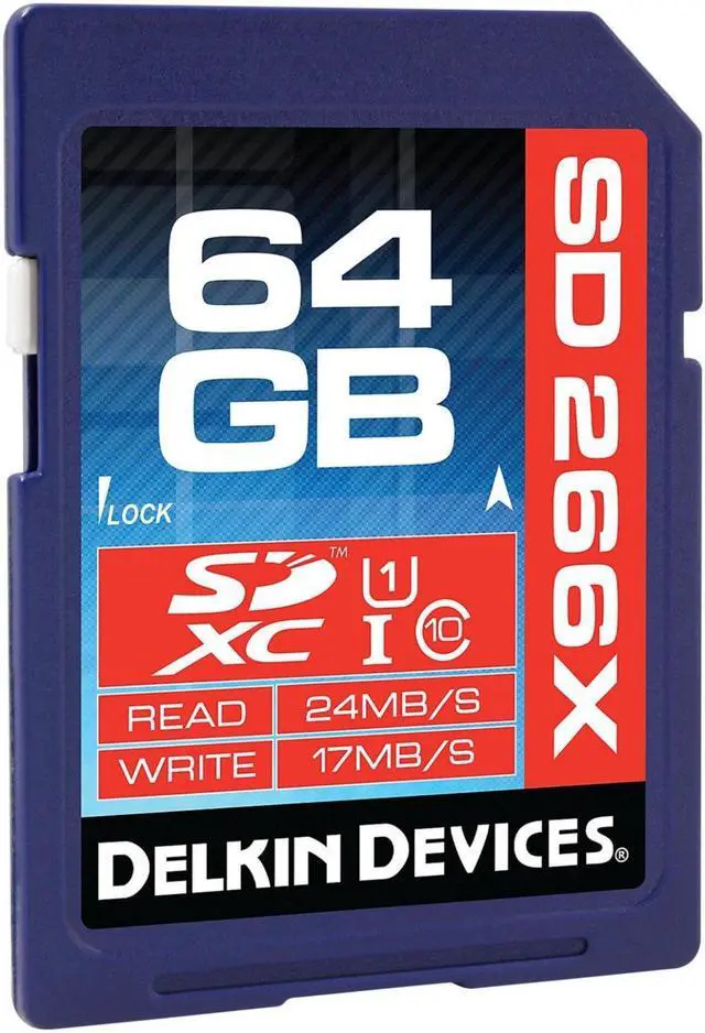 Alt view image 2 of 3 - Delkin 64GB SDXC 266X UHS-I (U1) Memory Card(DDSD26664GB-A)