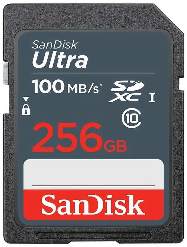 Main image of Ultra 256GB SDXC Memory Card, up to 100MB/s, Class 10, Black/Grey