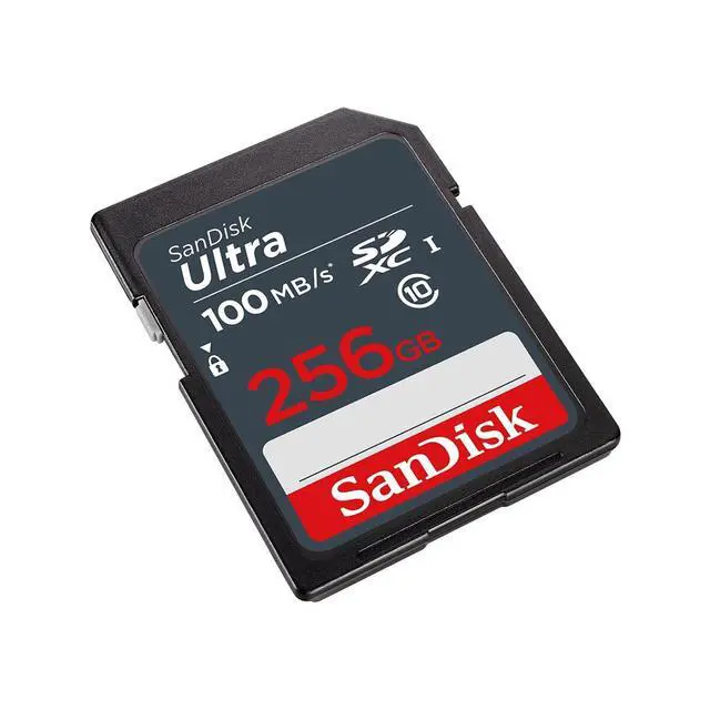 Alt view image 3 of 3 - Ultra 256GB SDXC Memory Card, up to 100MB/s, Class 10, Black/Grey