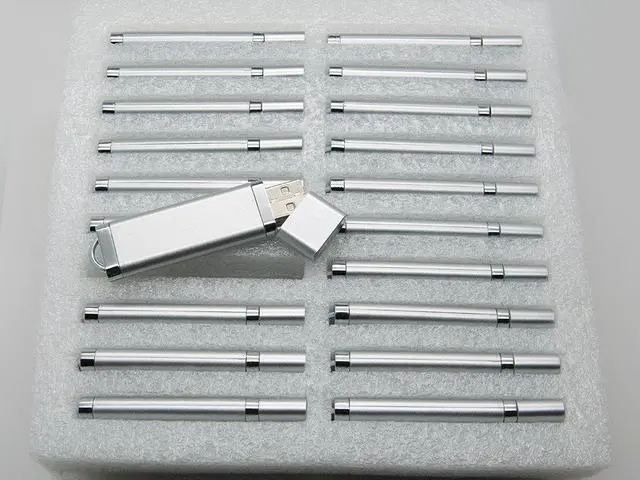Alt view image 2 of 2 - Standard 128MB USB 2.0 Silver Pen Drive w/Cap (128 Megabyte, Not Gigabyte) (5 Pack)