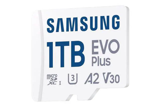 Alt view image 2 of 4 - EVO Plus microSD Memory Card + Adapter 1TB Micro SDXC, up to 160MB/s, UHS I, C10, U3, V30, A2 for Gaming Devices, Android Tablets and Smartphones, Memory Card MB-MC1T0SA/CA [Canada