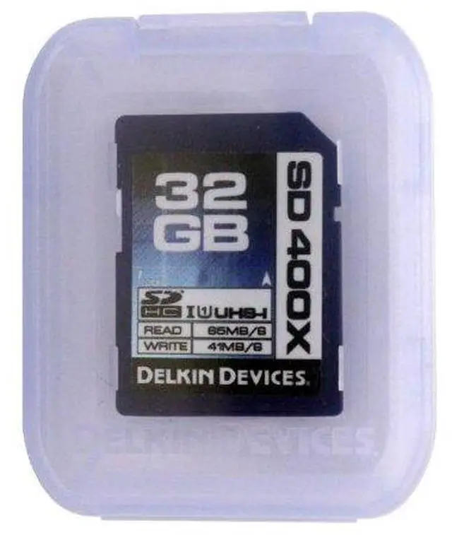 Alt view image 2 of 3 - Delkin 32GB 400X SDHC UHS-I Memory Card (DDSD400-32GB)