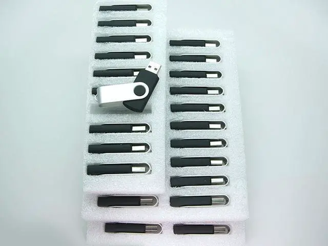 Main image of 50 4GB Flash Drive - Bulk Pack - USB 2.0 Swivel Design in Black