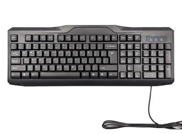 Alt view image 2 of 5 - Full-Sized Wired Keyboard (QWERTY) + USB Mouse Combo Bundle with (1) GoRAM Mousepad