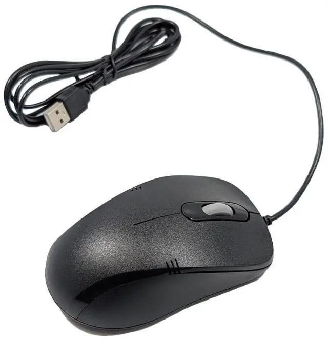Alt view image 3 of 5 - Full-Sized Wired Keyboard (QWERTY) + USB Mouse Combo Bundle with (1) GoRAM Mousepad