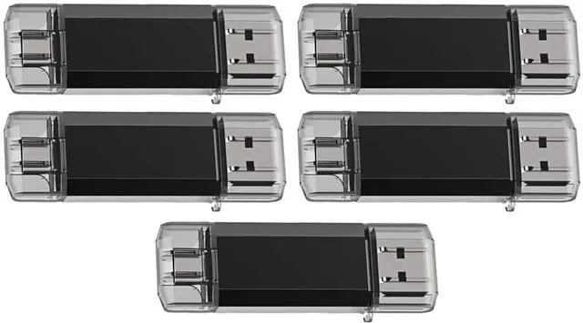 Main image of 16GB (5 Pack) Dual Drive Go-Stick USB 3.0 + USB-C Type-C Flash Drive for Android Smartphones, Computers, Macbooks, Tablets, PC (16GB)