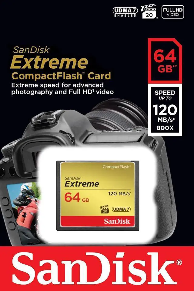 Alt view image 3 of 4 - B00EZE6V50 SanDisk Extreme 64GB Compact Flash Memory Card