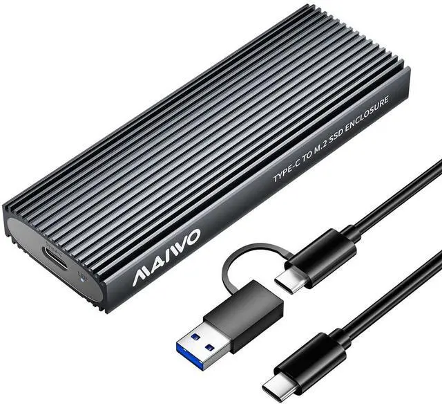 Main image of M.2 NVMe SATA SSD Enclosure, USB 3.1 GEN2 10Gbps with UASP Trim, Up to 8TB, Tool Free PCIe NVMe NGFF SATA SSD Reader Case for 2230/2242/2260/2280mm M Key B+M Key