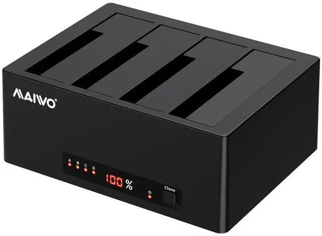 Main image of 4 Bay Hard Drive Docking Station Cloner for 2.5 3.5 Inch SATA HDD SSD, USB 3.0 5Gbps Speed with UASP, 96TB Capacity, External HDD Duplicator Reader