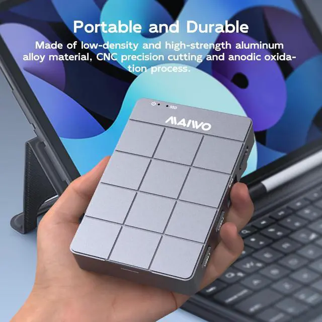 Alt view image 6 of 7 - USB-C Hub with M.2 SSD Enclosure, 11-in-1 Laptop Docking Station with 4K@60Hz, 100W PD, 1000Mbps Ethernet, SD/TF Card Slot, 10Gbps M.2 NVMe/SATA Slot, USB X4