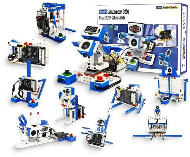Main image of Building Block Programming Kit Sensor Module with Micro bit V2 STEM Coding DIY Robot Kit Programmable Education Learn World of Module (Without V2)