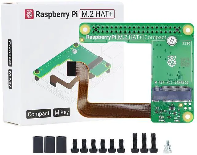 Main image of Raspberry Pi5 M.2 HAT+ PCIE Expand Board Supports NVMe Protocol SSD, High-Speed Reading/Writing (Compact Kit)